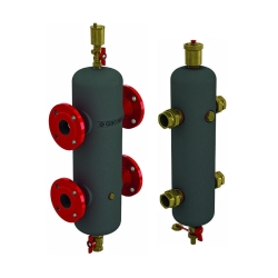 Giacomini R146I Termohydraulický rozdělovač, včetně izolace, šroubení - 4x, R99I 1/2\", R608 1/2\"