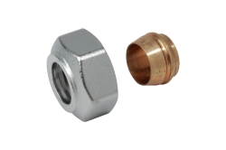 Giacomini R178EUR Adaptér pro Cu trubky - připojení na Euroconus, chrom