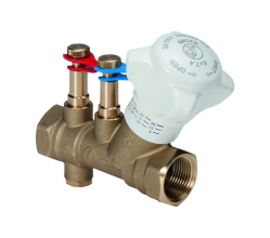 Giacomini R206B Vyvažovací ventil s vypouštěním, (měřící vsuvky)