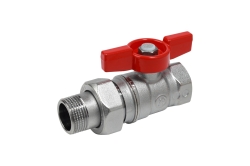 Náhled obrázku: Giacomini R259D Kulový kohout se šroubením, vnitřní x vnější závit - mosaz 