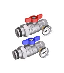 Náhled obrázku: Giacomini R259DST-1 Set 2 kulových kohoutů se šroubením k rozdělovači R553 