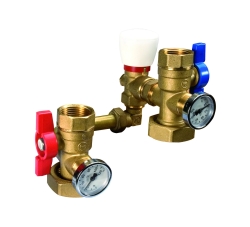 Náhled obrázku: Giacomini R284M Sestava - diferenční ventil, kul. kohouty k čerpadlu, teploměry 1