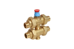 Náhled obrázku: Giacomini R292E Třícestný zónový ventil s regulací na obtoku s excentrickými šroubeními 