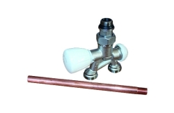 Náhled obrázku: Giacomini R356MI Čtyřcestný termostatický ventil s nátrubkem, bez adaptérů, Clip-Clap přímý 