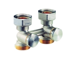 Náhled obrázku: Giacomini R387 Připojovací armatura radiátoru VK pro dvoutrubkovou soustavu, přímá 