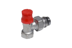 Náhled obrázku: Giacomini R401PTG Termostatický ventil dvouregulační s víčkem, rohový 