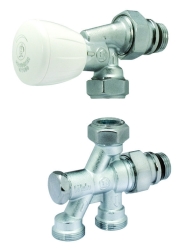 Náhled obrázku: Giacomini R438TG Radiátorová souprava dvoucestná, ruční hlava Clip-Clap 