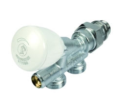 Náhled obrázku: Giacomini R440N Termostatický ventil dvoucestný, ruční hlava, s regulačním šroubením 1/2