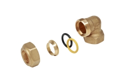 Náhled obrázku: Giacomini R563 Koleno pro trubku Cu s přechodem na FE (vnitř. záv.), vč. adaptéru R178 