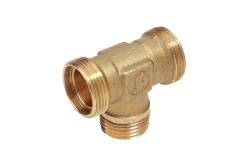 Náhled obrázku: Giacomini R568R T-kus pro 2x Cu nebo UH a 1x Fe (vnější závit), bez adaptérů 