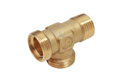 Náhled obrázku: Giacomini R570R T-kus pro 2x Cu nebo UH a 1x Fe (vnější závit), bez adaptérů 