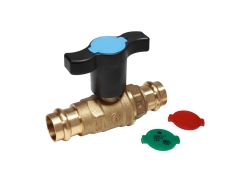 Náhled obrázku: Giacomini R851VT Plnoprůtokový sanitární kulový kohout s lisovacími nátrubky, s O-kroužky 