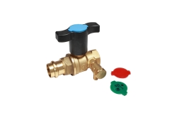 Náhled obrázku: Giacomini R851VTS Plnoprůtokový kulový kohout, 1x lisovací nátrubek s O-kroužky, 1x vnitřní závit 