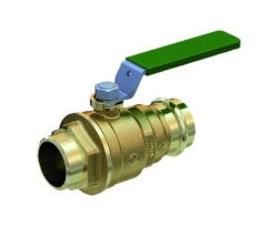 Náhled obrázku: Giacomini R853VWL Plnoprůtokový kulový kohout na pitnou vodu, 1x lisovací nátrubek, 1x vnější závit 