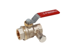 Náhled obrázku: Giacomini R910S Kulový kohout plnoprůtokový s vypouštěním, vnitřní závity (těžká řada) 