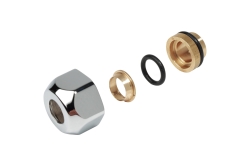 Giacomini T178C Adaptér pro Cu trubky, leštěný chrom