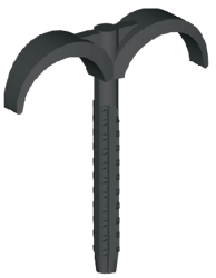 Náhled obrázku: Giacomini W983-8 Natloukací příchytka pro trubky do průměru 40 mm, dvojitá, průměr trnu 8 mm 