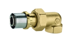 Náhled obrázku: Lisovací připojovací šroubení rohové, vnitřní závit Giacomini RM19 