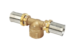 Náhled obrázku: T-kus, přechod na odbočce - vnitřní (tvarovka - lisovaný spoj) Giacomini RM154 